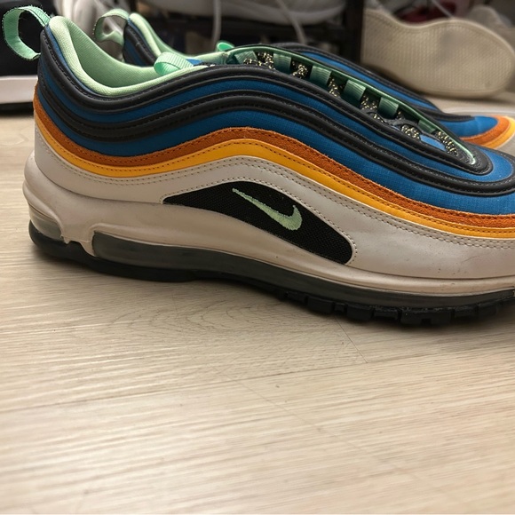 nike footwear blue orange air max 97